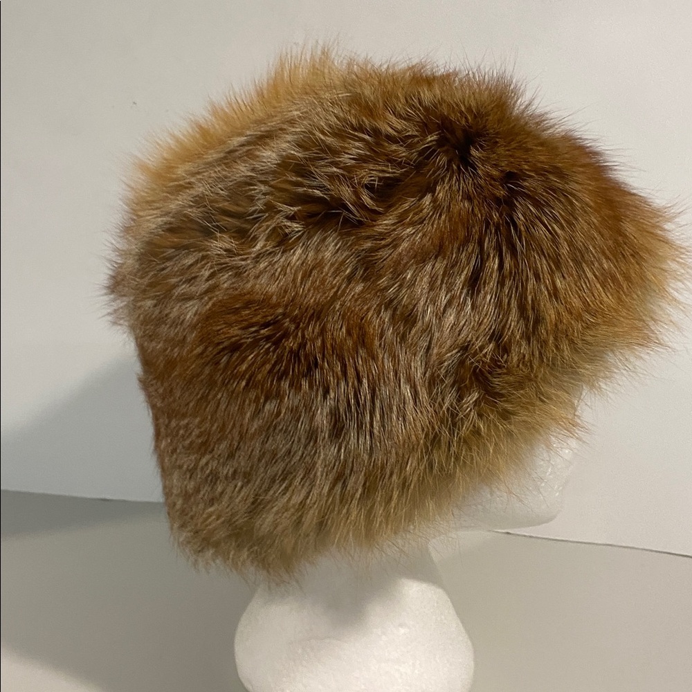 Vintage Brown Fur Hat Genuine Fur Winter Cold Weather Size 52” - Picture 7 of 14